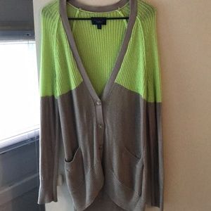 Neon/Tan Cardigan
